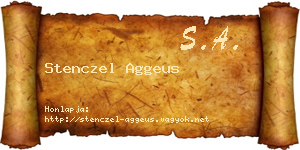 Stenczel Aggeus névjegykártya